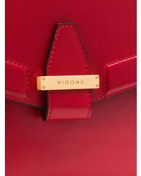 Красная кожаная сумка-саквояж от Visone