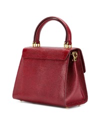 Красная кожаная сумка-саквояж от Dolce & Gabbana