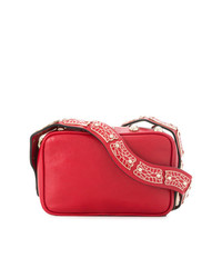 Красная кожаная сумка через плечо с украшением от RED Valentino