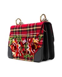 Красная кожаная сумка через плечо с украшением от Ermanno Scervino