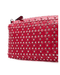 Красная кожаная сумка через плечо с шипами от RED Valentino