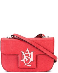 Красная кожаная сумка через плечо от Alexander McQueen