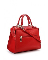 Красная кожаная сумка через плечо от Anna Wolf