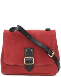 Красная кожаная сумка через плечо от Burberry