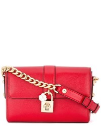 Красная кожаная сумка через плечо от Dolce & Gabbana