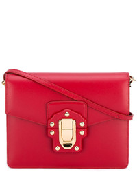 Красная кожаная сумка через плечо от Dolce & Gabbana