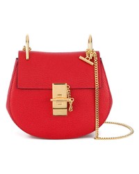 Красная кожаная сумка через плечо от Chloé