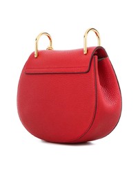 Красная кожаная сумка через плечо от Chloé