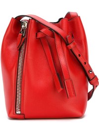 Красная кожаная сумка через плечо от Elena Ghisellini