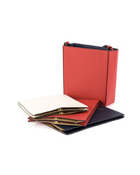 Красная кожаная сумка через плечо от Rokh