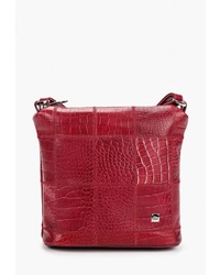 Красная кожаная сумка через плечо от Franchesco Mariscotti