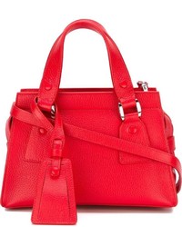 Красная кожаная сумка через плечо от Giorgio Armani