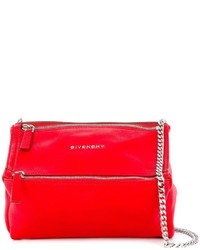 Красная кожаная сумка через плечо от Givenchy