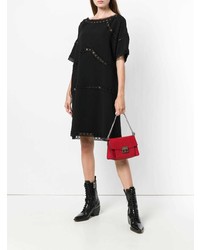 Красная кожаная сумка через плечо от Givenchy