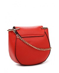 Красная кожаная сумка через плечо от Johnny