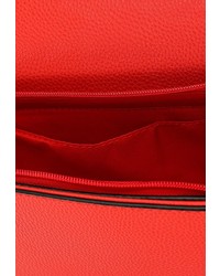 Красная кожаная сумка через плечо от Johnny