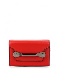 Красная кожаная сумка через плечо от Johnny