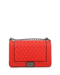 Красная кожаная сумка через плечо от Johnny