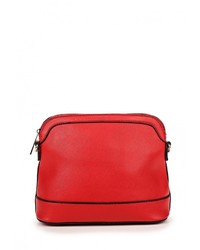Красная кожаная сумка через плечо от Johnny