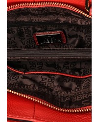 Красная кожаная сумка через плечо от Labbra