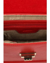 Красная кожаная сумка через плечо от Labbra