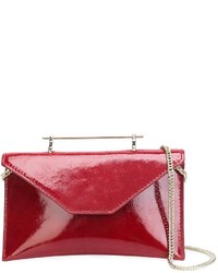 Красная кожаная сумка через плечо от M2Malletier