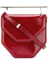 Красная кожаная сумка через плечо от M2Malletier