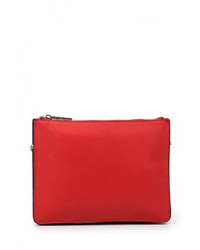 Красная кожаная сумка через плечо от Mango