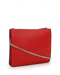 Красная кожаная сумка через плечо от Mango