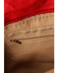 Красная кожаная сумка через плечо от Marc Johnson