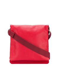 Красная кожаная сумка через плечо от MM6 MAISON MARGIELA