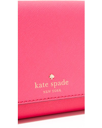 Красная кожаная сумка через плечо от Kate Spade