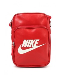 Красная кожаная сумка через плечо от Nike