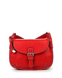 Красная кожаная сумка через плечо от Pola