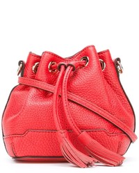 Красная кожаная сумка через плечо от Rebecca Minkoff