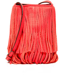 Красная кожаная сумка через плечо от Rebecca Minkoff