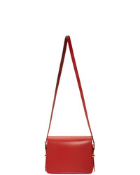 Красная кожаная сумка через плечо от Burberry