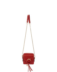 Красная кожаная сумка через плечо от See by Chloe