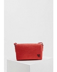 Красная кожаная сумка через плечо от Trussardi Jeans