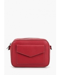 Красная кожаная сумка через плечо от United Colors of Benetton