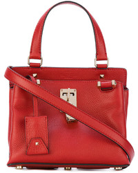 Красная кожаная сумка через плечо от Valentino