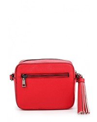 Красная кожаная сумка через плечо от Vitacci