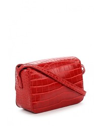 Красная кожаная сумка через плечо от Vitacci