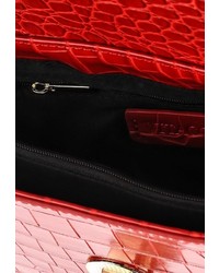 Красная кожаная сумка через плечо от Vitacci