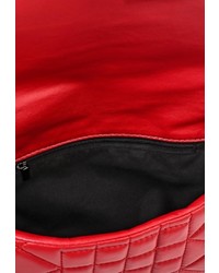 Красная кожаная сумка через плечо от Vitacci