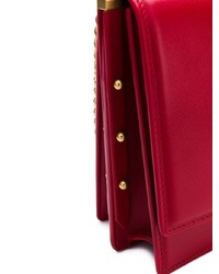 Красная кожаная сумка через плечо от Saint Laurent