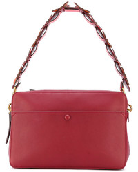 Женская красная кожаная сумка от Anya Hindmarch