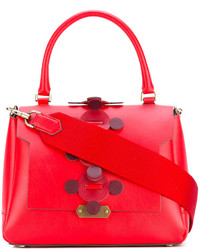 Женская красная кожаная сумка от Anya Hindmarch