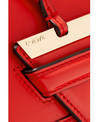 Женская красная кожаная сумка от Loewe