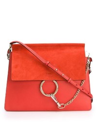 Женская красная кожаная сумка от Chloé